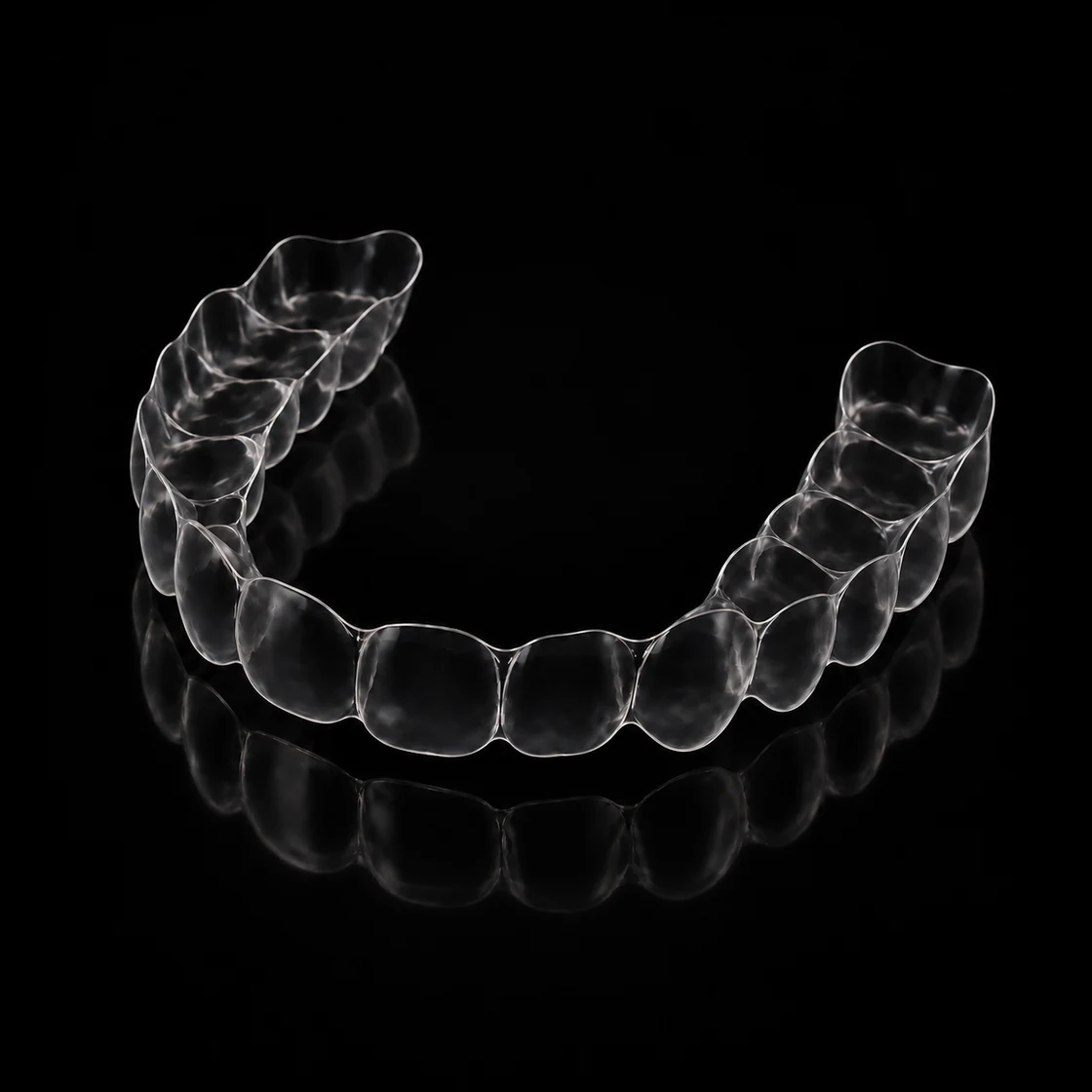 AI-generated illustrative image of a clear aligner
