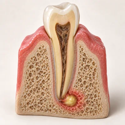 Teaching illustration: Apicectomy (root-end surgery)