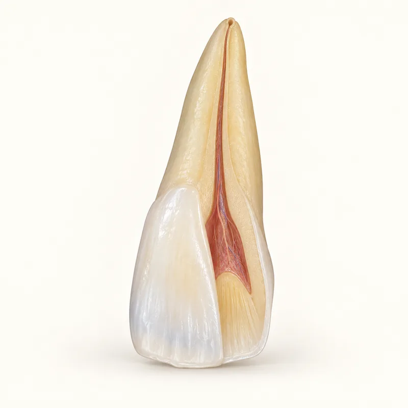 Medical teaching illustration: Whitening acts within the tooth structure