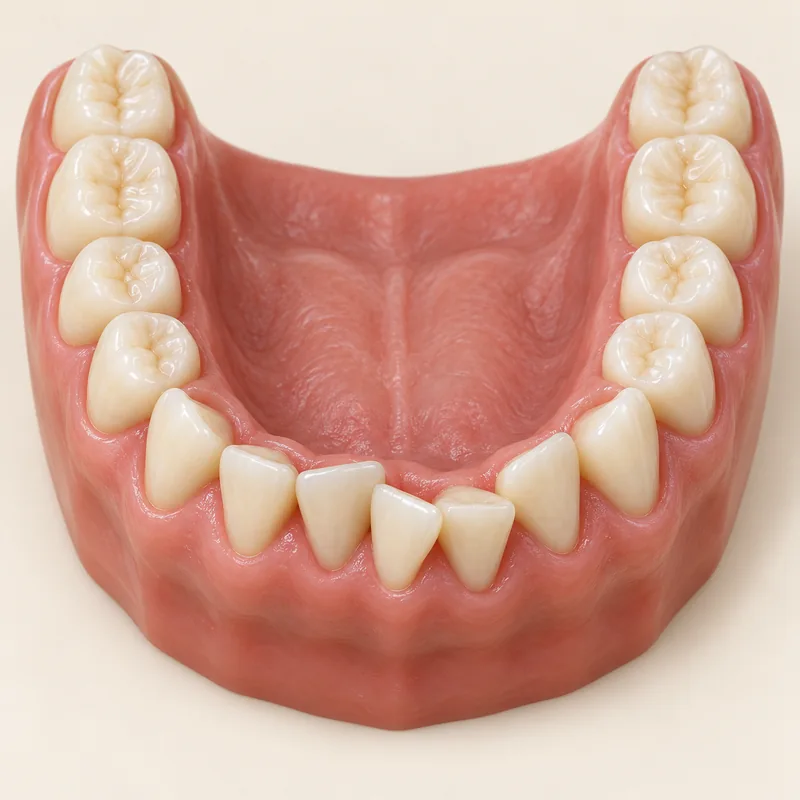 Medical teaching illustration: Tooth size meets available space
