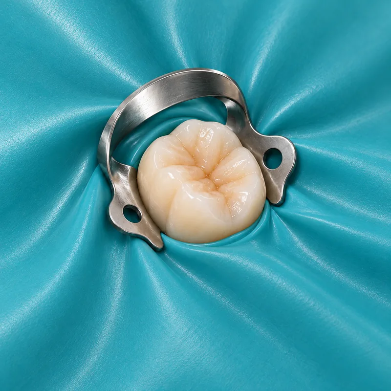 Medical teaching illustration: The tooth stays accessible