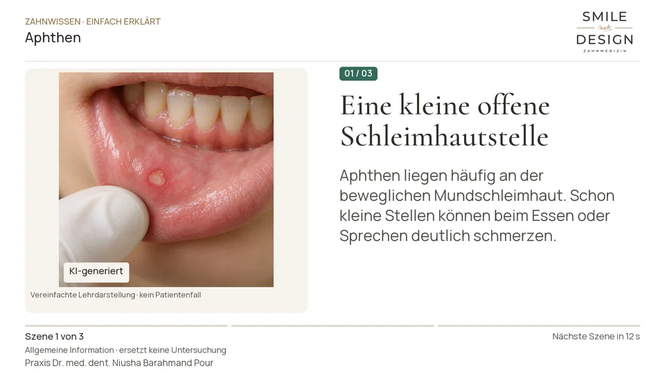 Kurzfilm: Was sind die kleinen schmerzhaften Stellen im Mund?