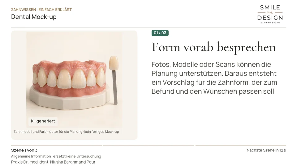 Kurzfilm: Wie lässt sich eine geplante Zahnform ausprobieren?