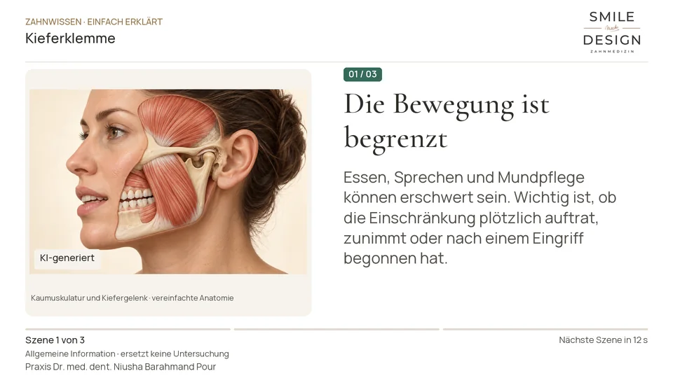 Kurzfilm: Warum lässt sich der Mund nicht richtig öffnen?