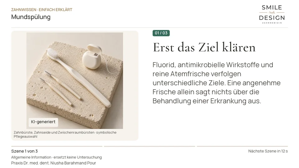 Kurzfilm: Wann ergänzt eine Spülung die Zahnpflege?