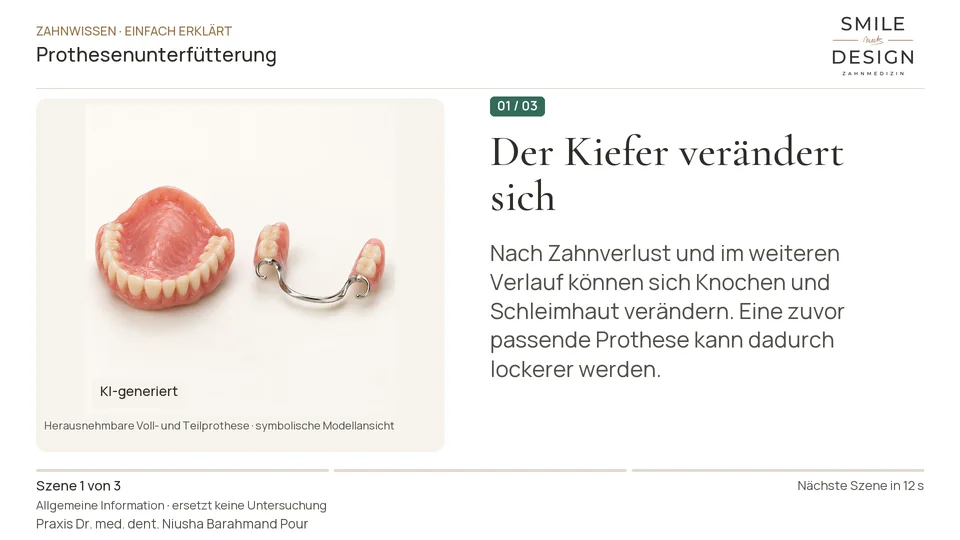 Short film (German): What helps when a denture no longer fits?
