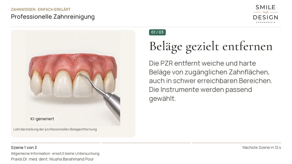 Kurzfilm: Was macht eine professionelle Zahnreinigung?