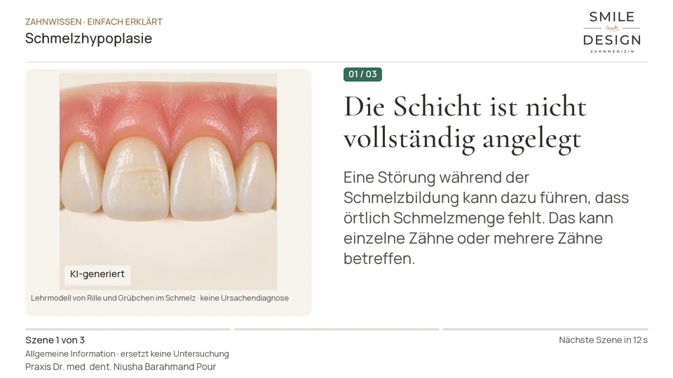 Short film (German): What does too little enamel mean?