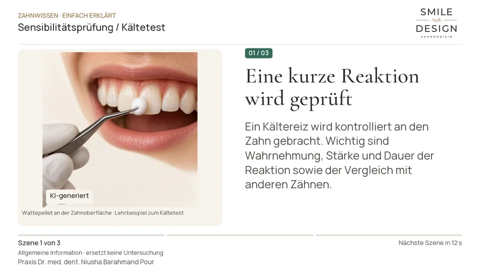 Kurzfilm: Was sagt die Reaktion auf Kälte über einen Zahn?