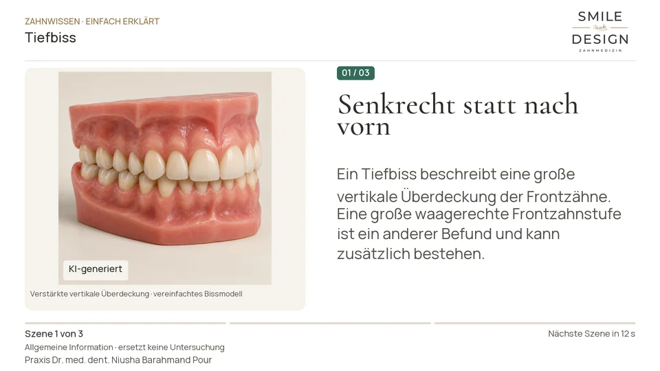 Kurzfilm: Wenn die oberen Frontzähne zu weit überdecken