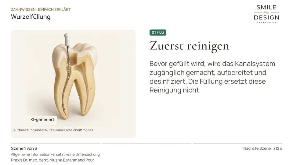 Kurzfilm: Was wird bei einer Wurzelfüllung verschlossen?