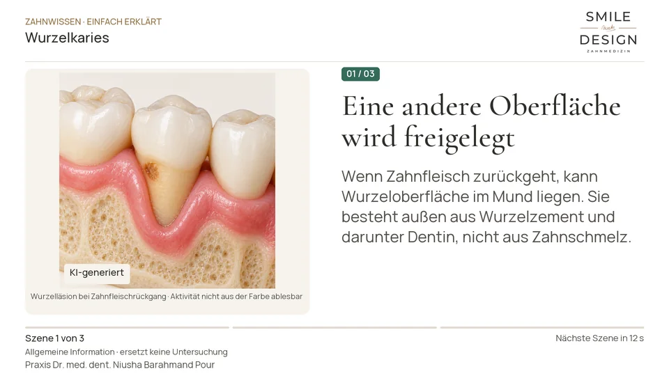 Kurzfilm: Kann eine freiliegende Zahnwurzel Karies bekommen?