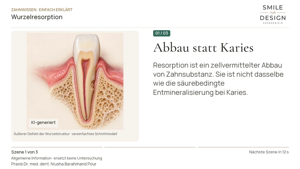 Kurzfilm: Was bedeutet Abbau an einer Zahnwurzel?