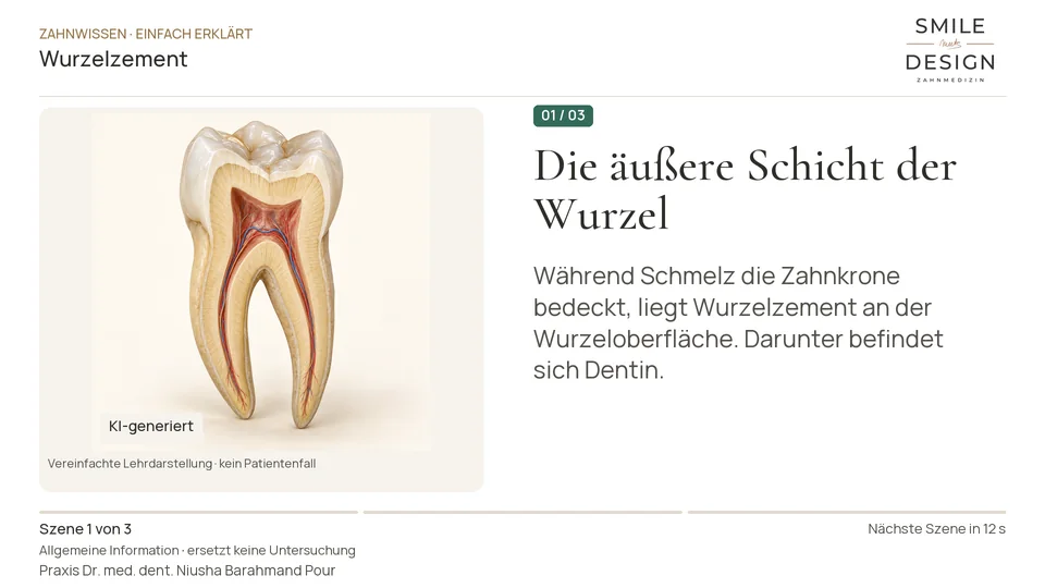 Kurzfilm: Ist Wurzelzement ein natürlicher Teil des Zahns?