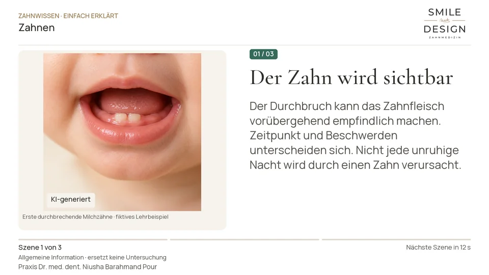 Short film (German): What helps when the first teeth emerge?