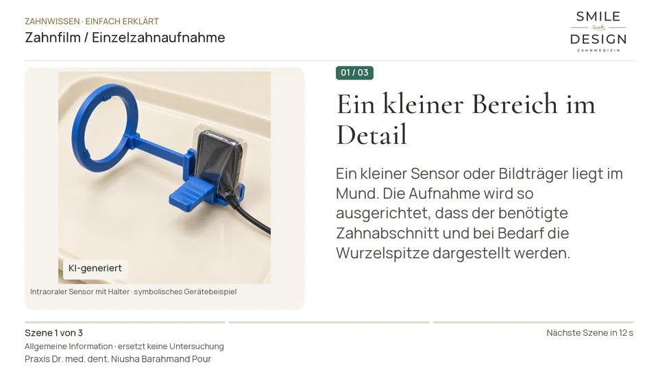 Kurzfilm: Warum wird manchmal nur ein Zahn geröntgt?