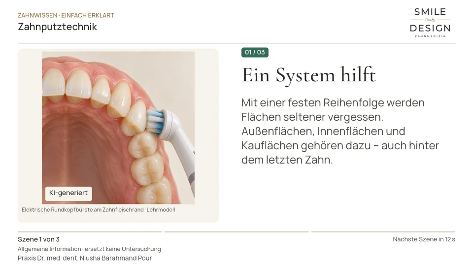 Kurzfilm: Wie werden alle Zahnflächen sauber?