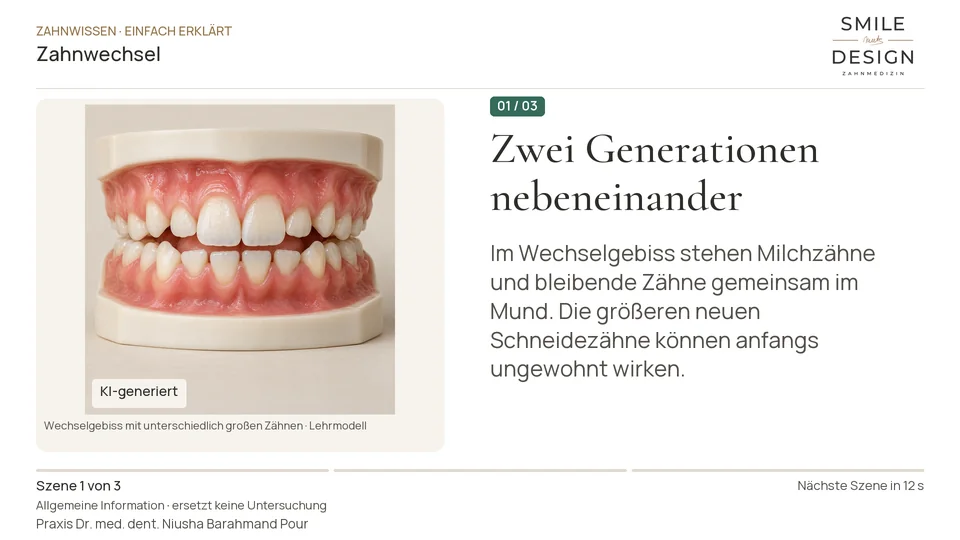 Short film (German): Why can a new molar appear without a loose tooth?