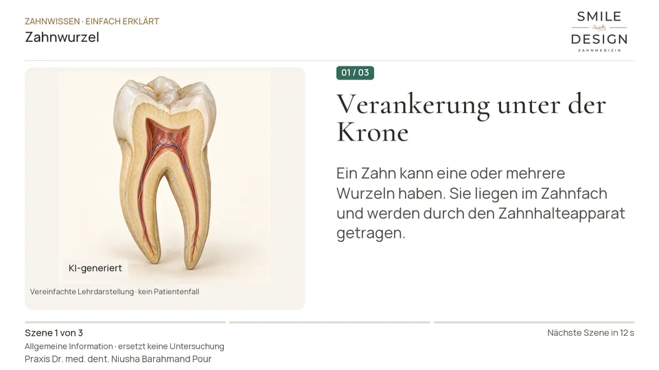 Kurzfilm: Was liegt unter der sichtbaren Zahnkrone?