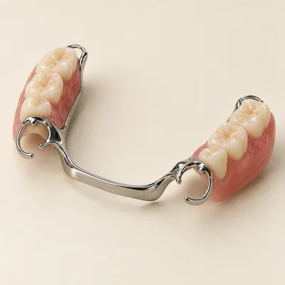 Teaching illustration: Cast-metal partial denture